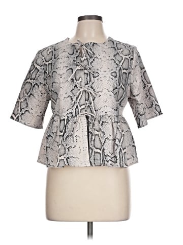 Soaked 3/4 Sleeve Blouse (view 1)