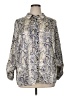 Fashion Nova 100% Polyester Animal Print Silver 3/4 Sleeve Blouse Size 1X - photo 1
