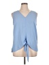 MICHAEL Michael Kors 100% Polyester Blue Sleeveless Blouse Size XL - photo 1