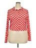 Collusion 100% Polyester Checkered-gingham Red Long Sleeve Blouse Size 18 - photo 1