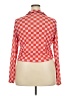 Collusion 100% Polyester Checkered-gingham Red Long Sleeve Blouse Size 18 - photo 2
