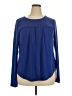 MIHOLL Solid Blue Long Sleeve Blouse Size XXL - photo 1