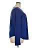 MIHOLL Solid Blue Long Sleeve Blouse Size XXL - photo 4
