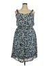 Meri Skye 100% Polyester Paisley Blue Casual Dress Size 2X - photo 1