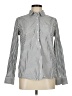 Tommy Hilfiger Stripes Silver Long Sleeve Blouse Size M - photo 1