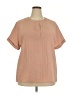 Unbranded Tan Short Sleeve Henley Size 2XL - photo 1