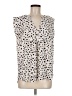 Ann Taylor LOFT Polka Dots Ivory Sleeveless Blouse Size M - photo 1