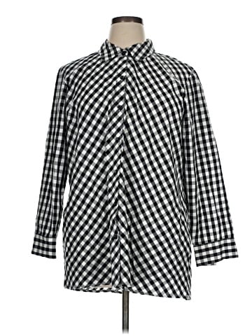 Joan Rivers 3/4 Sleeve Button-Down Shirt (view 1)