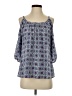 Le Lis Blue 3/4 Sleeve Blouse Size S - photo 1