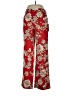 Zara Basic Floral Red Casual Pants Size L - photo 1