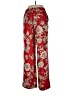 Zara Basic Floral Red Casual Pants Size L - photo 2