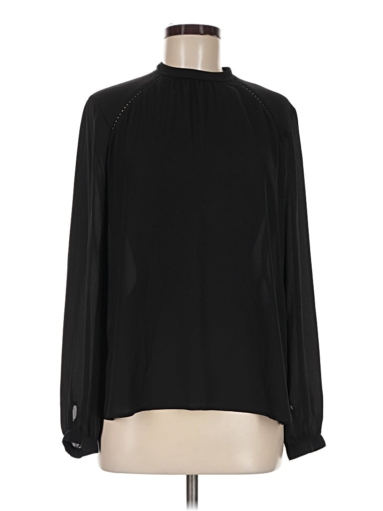 Pre-owned Express Long Sleeve Blouse In Black