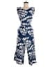 Corey Lynn Calter 100% Polyester Graphic Blue Jumpsuit Size M - photo 1