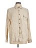 AGOLDE 100% Linen Solid Tan Long Sleeve Button-Down Shirt Size M - photo 1