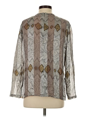 Carlisle Long Sleeve Silk Top (view 2)