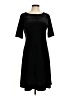 Lands' End Solid Black Casual Dress Size Med 10/12 - photo 1