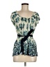 Mango 100% Polyester Teal Short Sleeve Blouse Size M - photo 1