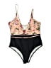 Beachsissi Floral Black One Piece Swimsuit Size L - photo 1