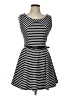 Double Zero Stripes Black Casual Dress Size L - photo 1