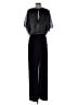 Connected Apparel Metallic Black Jumpsuit Size 8 - photo 2