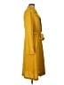 Theory 100% Silk Yellow Trenchcoat Size L - photo 4
