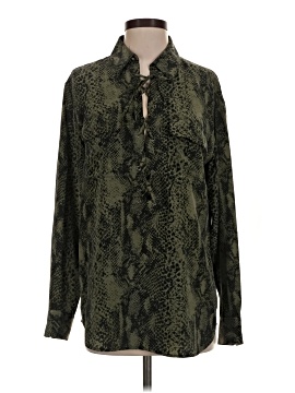 Equipment Long Sleeve Silk Top (view 1)