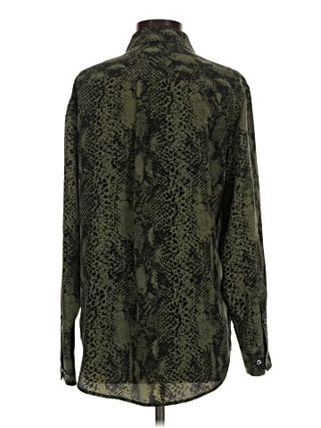 Equipment Long Sleeve Silk Top (view 2)