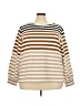 T by Talbots Stripes Ivory Pullover Sweater Size 3X - photo 1