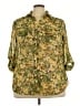 Avenue 100% Polyester Floral Green 3/4 Sleeve Blouse Size 22 Plus - photo 1
