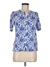 Boden Floral Blue Short Sleeve Blouse Size 8 - photo 1