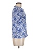 Boden Floral Blue Short Sleeve Blouse Size 8 - photo 4