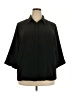 Cj Banks Solid Black 3/4 Sleeve Button-Down Shirt Size 2X - photo 1