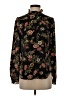 Ann Taylor LOFT 100% Polyester Floral Black Long Sleeve Blouse Size XS - photo 1