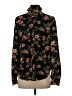 Ann Taylor LOFT 100% Polyester Floral Black Long Sleeve Blouse Size XS - photo 2