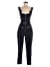 WeWoreWhat 100% Polyester Checkered-gingham Black Jumpsuit Size M - photo 1