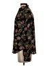 Ann Taylor LOFT 100% Polyester Floral Black Long Sleeve Blouse Size XS - photo 5