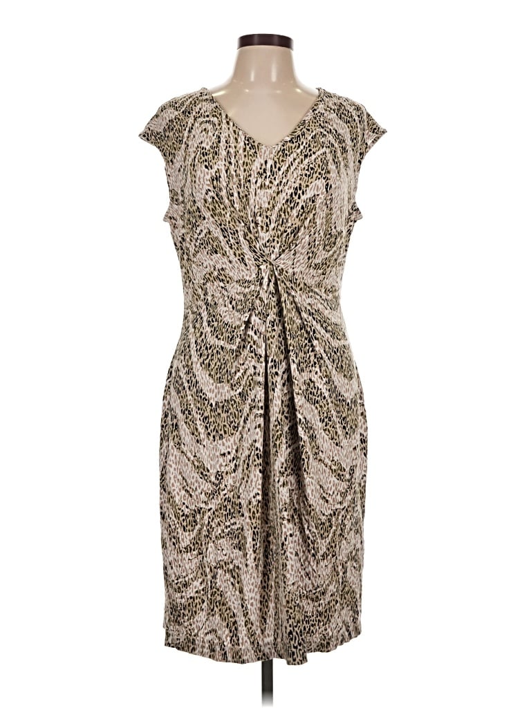 Pre-owned Dana Buchman Cocktail Dress In Tan