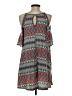 Mittoshop 100% Polyester Print Gray Casual Dress Size S - photo 2