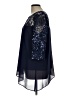 Le Bos 100% Polyester Blue 3/4 Sleeve Blouse Size 12 - photo 5