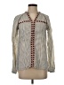Tularosa 100% Cotton Houndstooth Ivory Long Sleeve Blouse Size S - photo 1