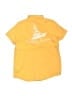 Crown & Ivy 100% Polyester Solid Yellow Short Sleeve Button-Down Shirt Size 6 - photo 2