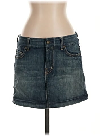 7 For All Mankind Denim Skirt (view 1)