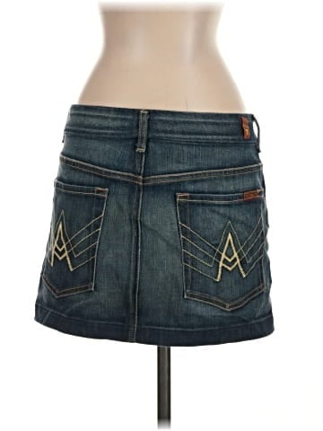 7 For All Mankind Denim Skirt (view 2)