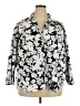 Only 100% Cotton Floral Ivory 3/4 Sleeve Blouse Size XXL - photo 1