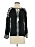 Solitaire 100% Rayon Black Long Sleeve Blouse Size S - photo 1