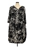 Avenue Print Black Casual Dress Size 30 - 32 Plus - photo 1