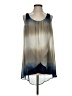 Alfani Ombre Stripes Tie-dye Blue Sleeveless Blouse Size S - photo 1