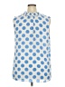 Talbots 100% Polyester Polka Dots Blue Sleeveless Blouse Size 2X - photo 2