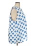 Talbots 100% Polyester Polka Dots Blue Sleeveless Blouse Size 2X - photo 4