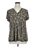 Lane Bryant Black Short Sleeve Blouse Size 14 - 16 Plus - photo 1